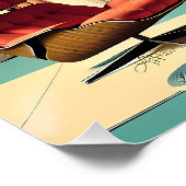 Poster Futuriste atomique Floride Espace Age Chambre Fami (Coin)