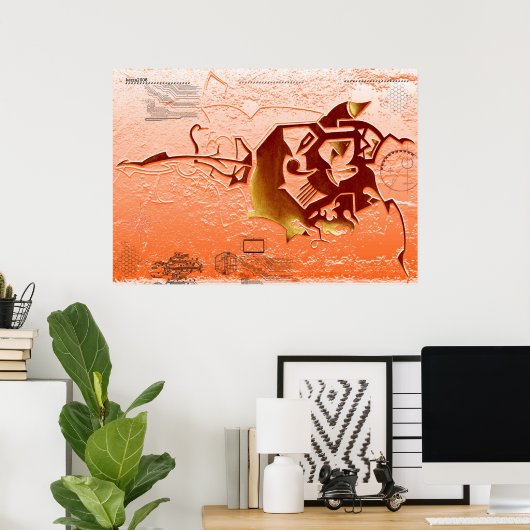 Poster Futuriste Evo Print Optimized ver. (Bureau à domicile)