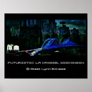 Poster Futuriste La Crosse Wisconsin