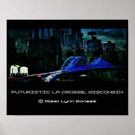 Poster Futuriste La Crosse Wisconsin (Devant)