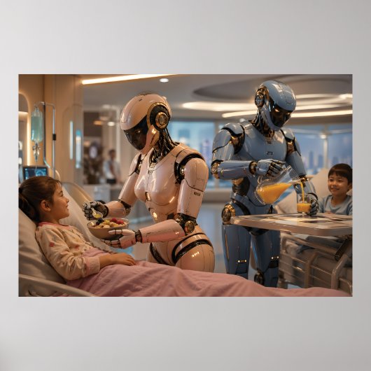 Poster Futuristic AI Robot Caregiver  (Devant)
