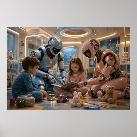 Poster Futuristic AI Robot Caregiver  (Devant)