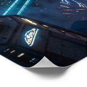 Poster Futuristic City Sunset Wall Art (Coin)