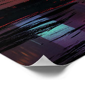 Poster Futuristic Cityscape with Neon Reflections (Coin)