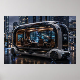 Poster Futuristic Executive Meeting  – Mobile Boardroom