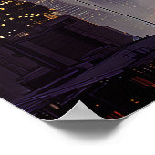 Poster Futuristic floating megastructures above the city (Coin)