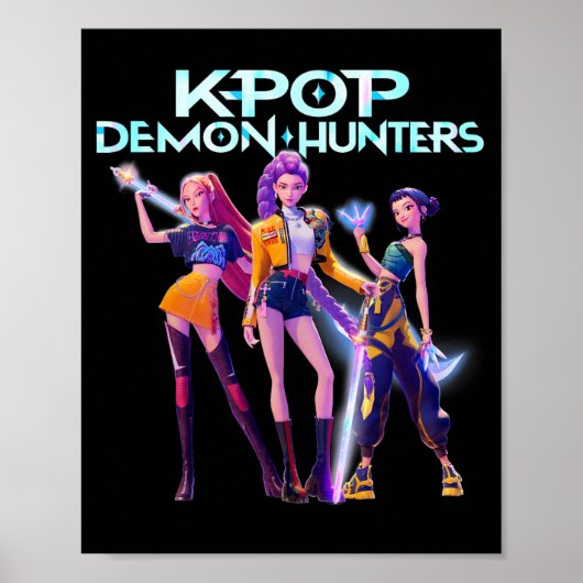 Poster Futuristic K-Pop Style Cyberpunk Girl Group (Devant)