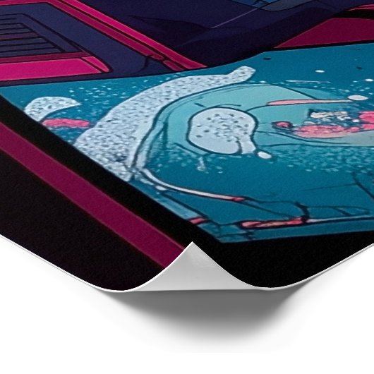 Poster Futuristic Retro Arcade in Outer Space (Coin)