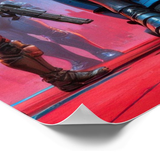 Poster Futuristic soldiers and armored robot in a science (Coin)