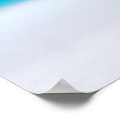 Poster Fuyons la citation inspirante de l'océan de plage (Coin)