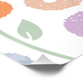 Poster Fuzzy Flower Lg Pattern Pastels (Coin)