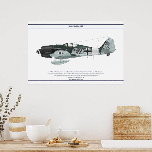 Poster Fw-190 A-8 JG3 1 (Cuisine)