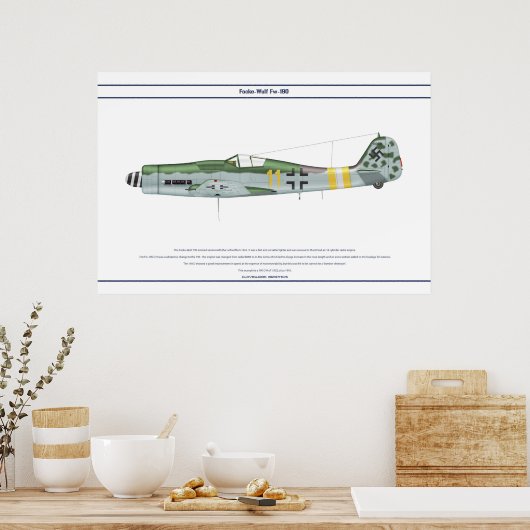 Poster Fw-190 D-9 JG2 1 (Cuisine)