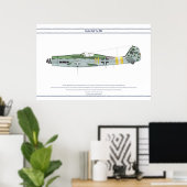 Poster Fw-190 D-9 JG2 1 (Bureau à domicile)