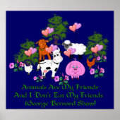 Poster G. B. Shaw Citation végétarienne (Devant)