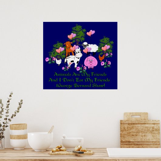 Poster G. B. Shaw Citation végétarienne (Cuisine)