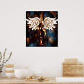 Poster G Clef avec ailes (Cuisine)