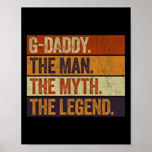 Poster G-daddy L'Homme Le Mythe La Légende Funny Retro Fa