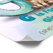 Poster G est pour Giraffe - Gentl Alphabet Animal Wall Ar (Coin)