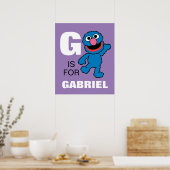 Poster G est pour Grover | Ajoutez votre nom (Cuisine)