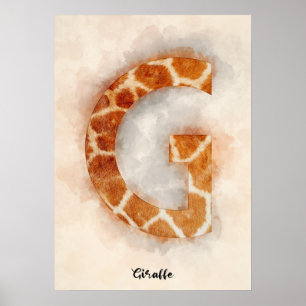 Poster G est pour la girafe