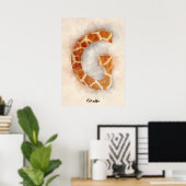 Poster G est pour la girafe (Bureau à domicile)