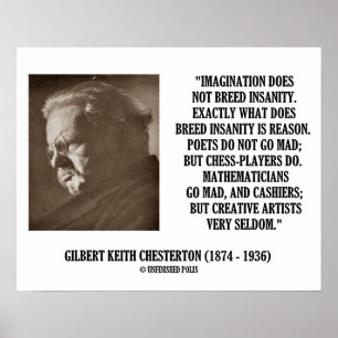 Poster G.K. Chesterton Imagination Insanity Creative