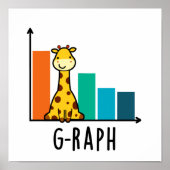 Poster G-raph Funny Giraffe Graph Pun (Devant)