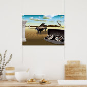 Poster G Sharp dans le désert - Surreal (Cuisine)