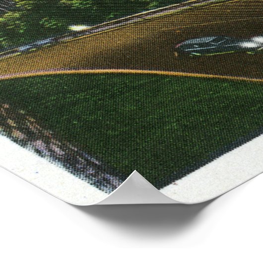 Poster G. Washington Bridge, Hudson à la nuit (Coin)