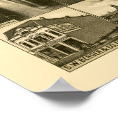 Poster Gadsden, AL Carte panoramique - 1887 (Coin)