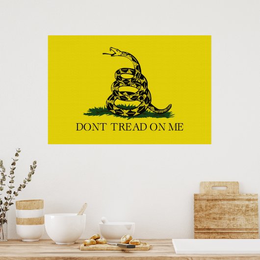Poster Gadsden (Ne Pas Tourner Sur Moi) Drapeau Canvas Ma (Cuisine)