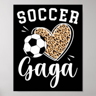 Poster Gaga foot Gaga coeur Grand-mère d'un joueur de foo