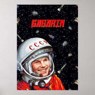 Poster Gagarine de l'art spatial [Soviétwave] — Gagarine