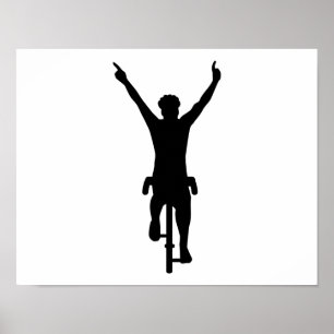 Poster Gagnant de cycliste