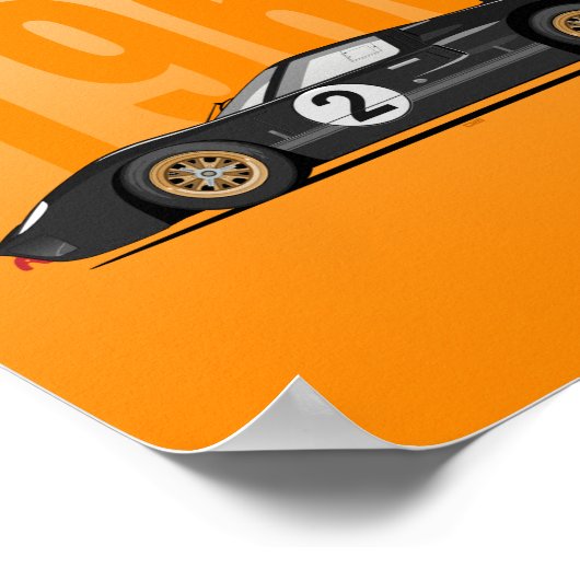 Poster Gagnant GT40 MK2 1966 (Coin)