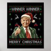 Poster Gagnante Joyeux Noël Trump Père Noël Ugly Swe (Devant)