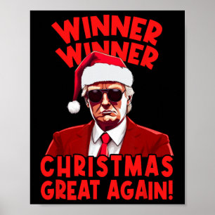 Poster Gagnante Noël Grand encore Funny Père Noël Tr