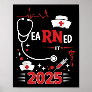 Poster Gagné Il 2025 Infirmière Graduation Rn Lpn Cl De