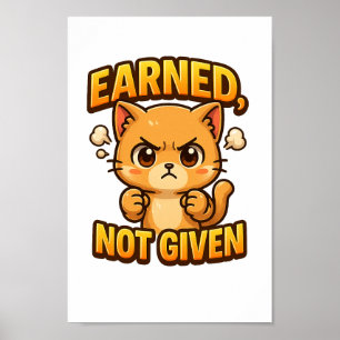 Poster Gagné non donné Chibi Cat PNG pour l'artisanat
