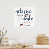 Poster "Gagner sa vie - Faire sa vie" (Cuisine)