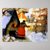 Poster Gagnon - Chauffage du four, scène hivernale (Devant)