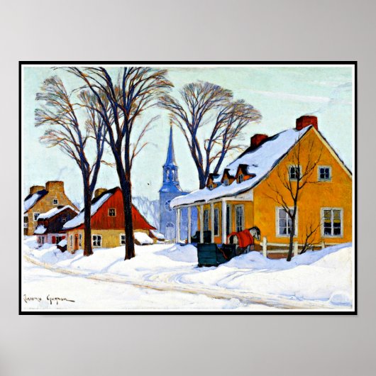 Poster Gagnon - Matin d'hiver, Baie-Saint-Paul (Devant)