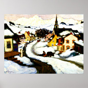 Poster Gagnon - Village dans les Laurentides
