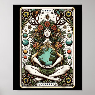 Poster Gaia Déesse grecque Pagan Mère Terre Nature Tarot