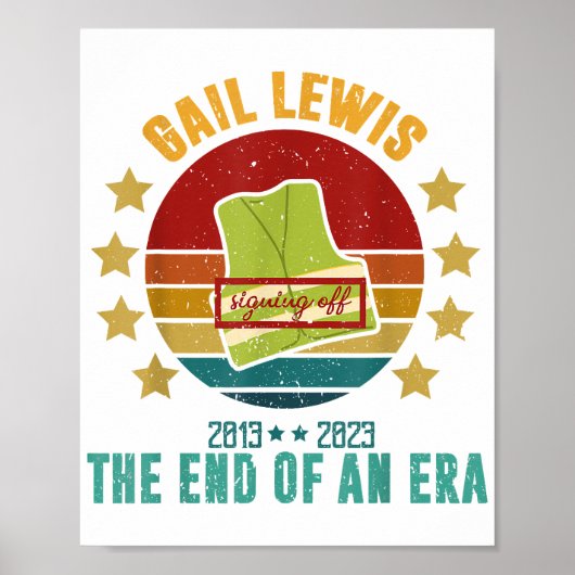 Poster Gail Lewis, Nous Vous Saluons, Fin D'Une Époque Si (Devant)