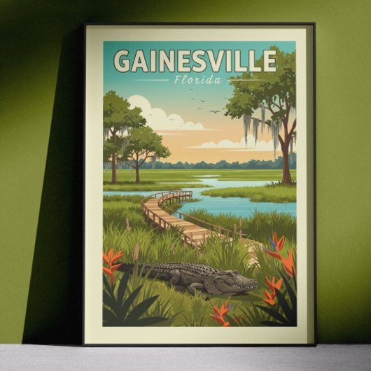 Poster Gainesville Floride vintage