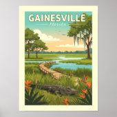 Poster Gainesville Floride vintage (Devant)
