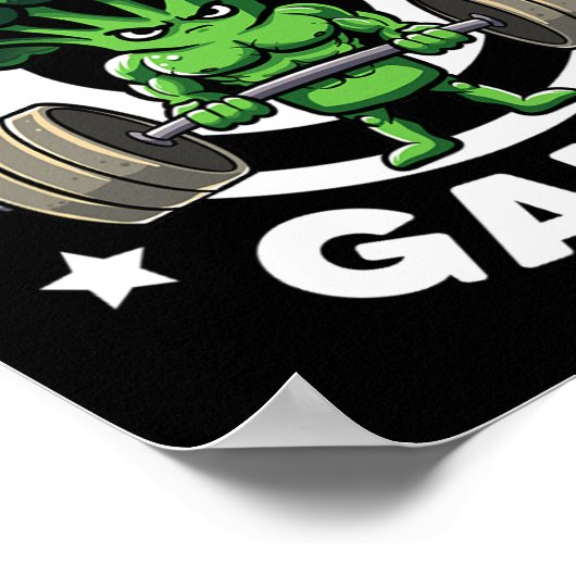 Poster Gains Basés Sur plante Vegan Athlete Vegan Gym Veg (Coin)