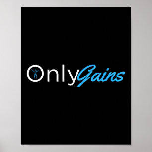 Poster Gains seulement - Gains seulement Funny Homme Fitn